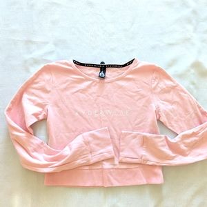 Ryderwear Pink Cropped Long Sleeve T